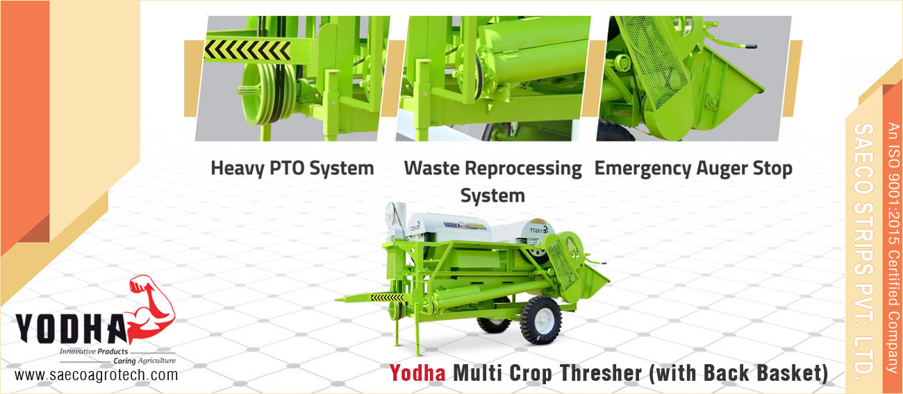 Yodha Multi Crop Thresher with Back Basket - Multi Crop Thresher Machine Agriculture Multi Crop Thresher with Back Basket manufacturers exporters in India Punjab Ludhiana